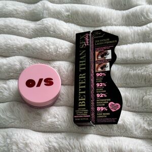 Makeup bundle too faced mascara primer & one size pink setting powder